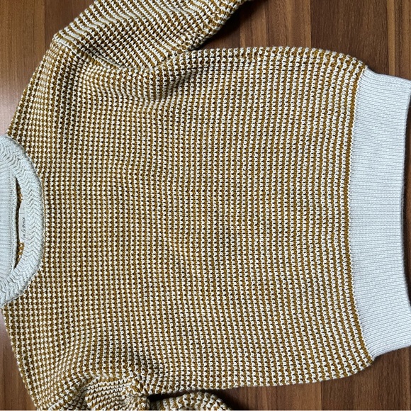 Fin & Vince Kids’ Yellow and White Knit 100% Organic Cotton Sweater - Picture 8 of 8